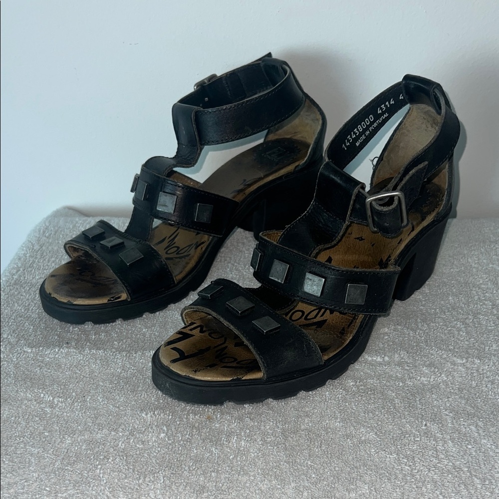 Fly London Studded Black Women's Sandals size 11 and 41